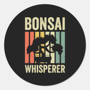 Sticker Rond Bonsai Whisperer Japonais Cultivation Plante Zen M