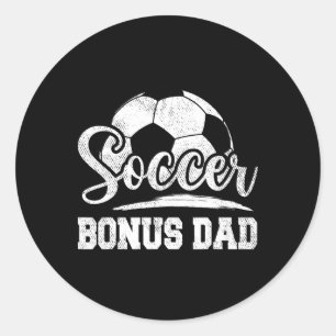 Sticker Rond Bonus de soccer papa joueur de soccer Jour Père &#