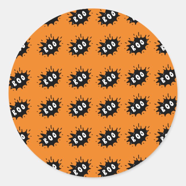 Sticker Rond Boo ! (Devant)