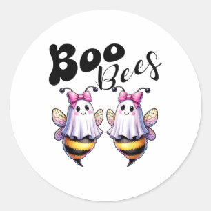 Sticker Rond Boo Bees Ghost Bee Halloween Costume Femmes Drôle
