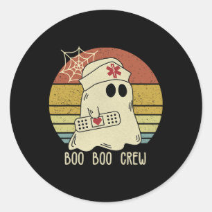 Sticker Rond Boo Boo Infirmière D'Équipage Infirmière D'Hallowe