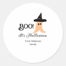 Boo c'est Halloween du nom de famille orange fantô