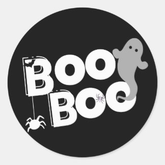 Sticker Rond Boo Halloween