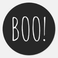 Boo Halloween | Typographie noire pour soirée effr