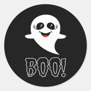 Sticker Rond Boo ! Petite Halloween Par Lucas