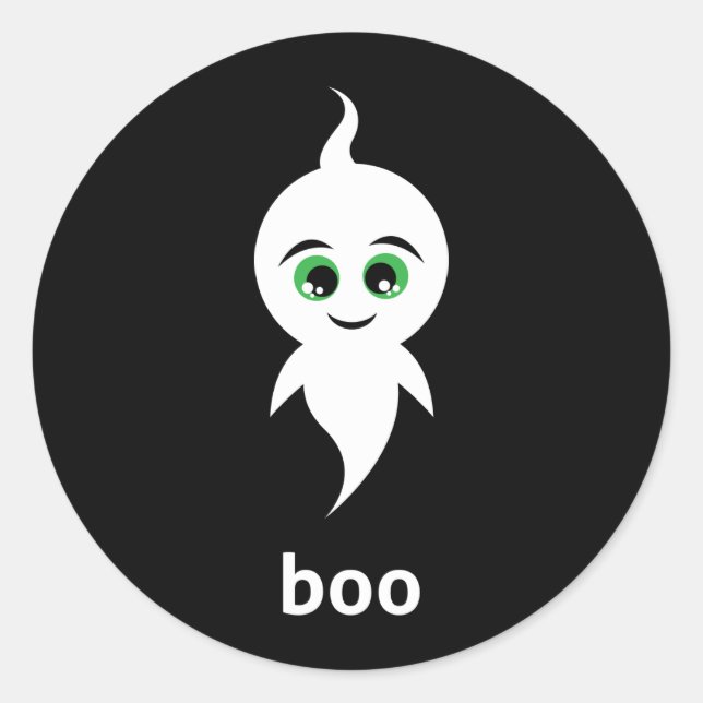 Sticker Rond Boo the Ghost (Devant)