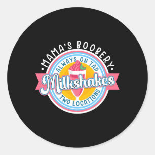 Sticker Rond Boobery Milkshake Breast Milk Bar I Breastf