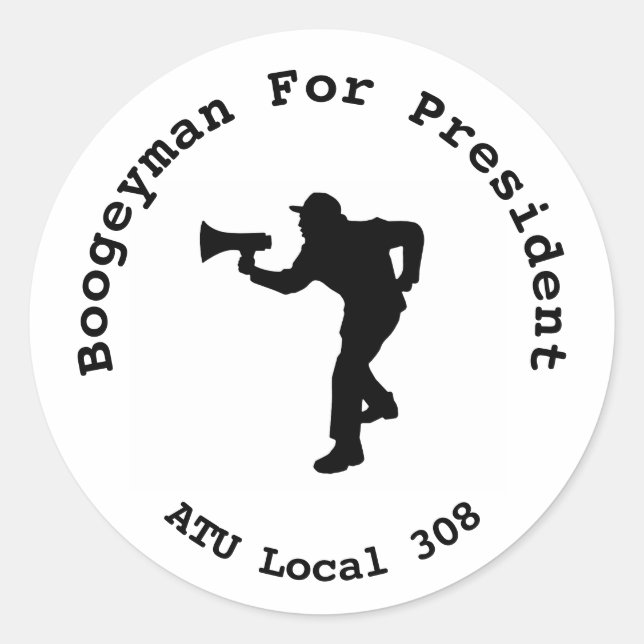 Sticker Rond Boogeyman Pour Le Président Local 308 (Devant)