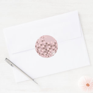 Sticker Rond Boogie disco rose