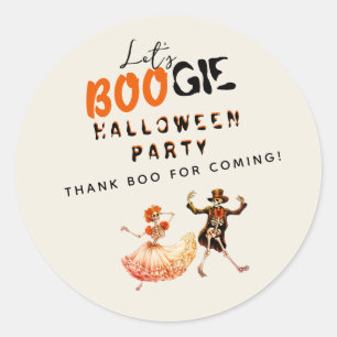 Sticker Rond BOOGIE Squelette Jour De La Mort Affiche de bienve
