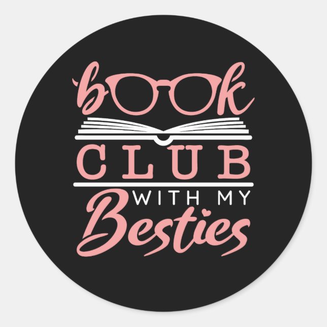 Sticker Rond Book Club Avec Mes Besoins (Devant)