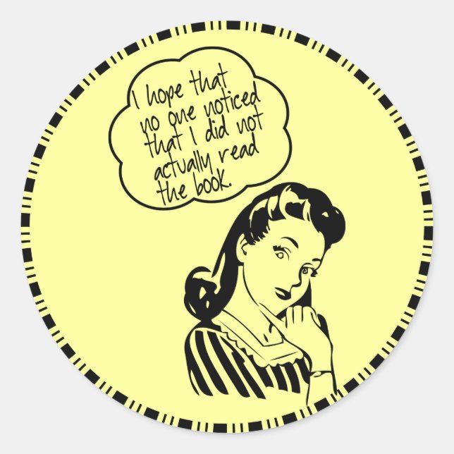 Sticker Rond Book Club - I Hope - Retro (Devant)