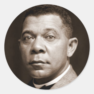 Sticker Rond Booker Washington : African American Educator