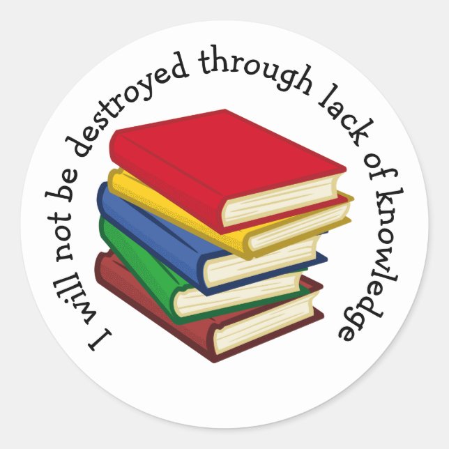 Sticker Rond BOOKWORM Love Reading Customable Scripture (Devant)