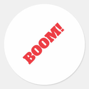 Sticker Rond BOOM Professionnel élégant moderne minimaliste uni
