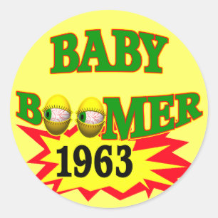 Sticker Rond Boomer bébé 1963