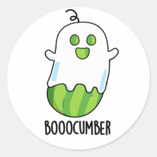 Sticker Rond Booocumber Funky Ghost Concomber Pun