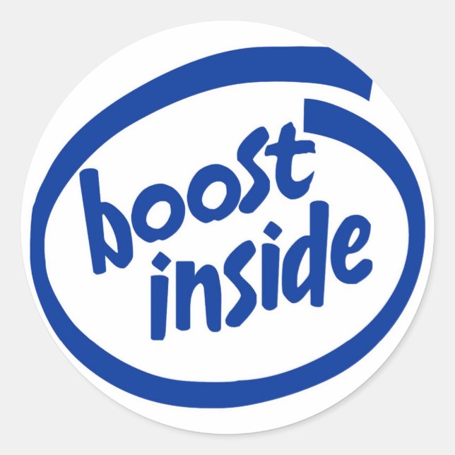 Sticker Rond Boost à l'intérieur (Devant)