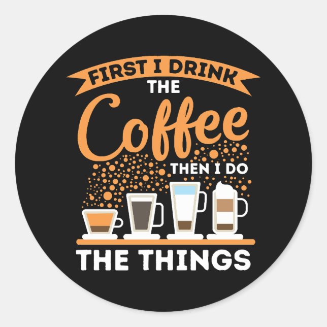 Sticker Rond Boost de motivation du matin - Mantra de l'amoureu (Devant)