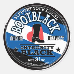 Sticker Rond Bootblack Pride Decal