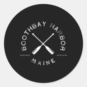 Sticker Rond Boothbay Harbour Maine