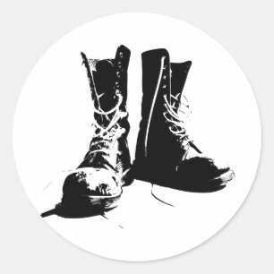 Sticker Rond Boots de l'armée