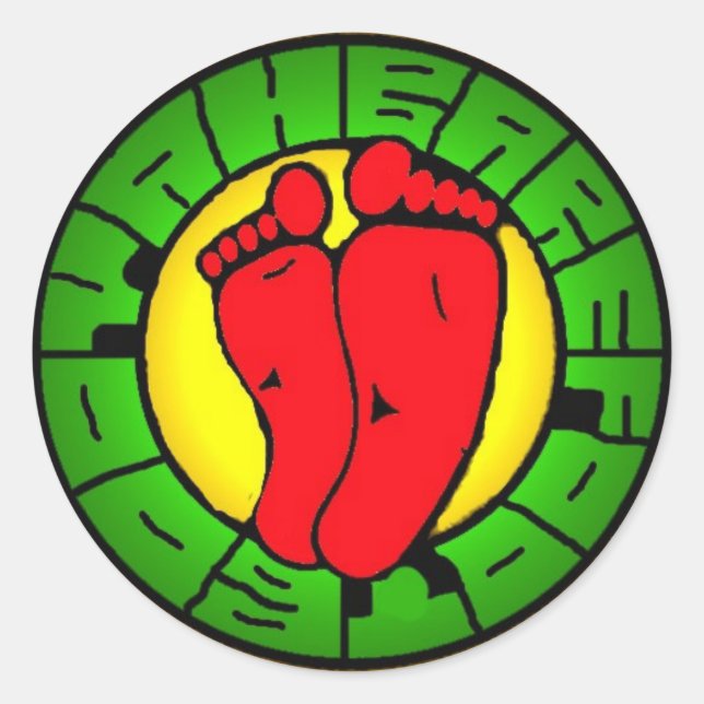 Sticker Rond Booyah_logo_rasta (Devant)