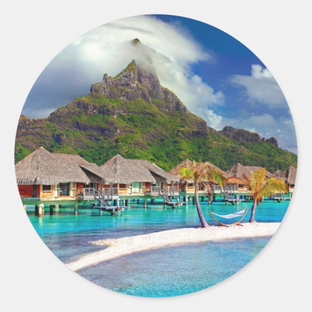 Sticker Rond Bora Bora (Devant)