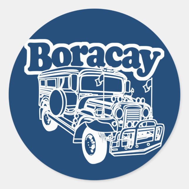 Sticker Rond Boracay Jeepney (Devant)