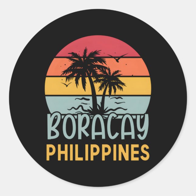 Sticker Rond Boracay Philipes (Devant)