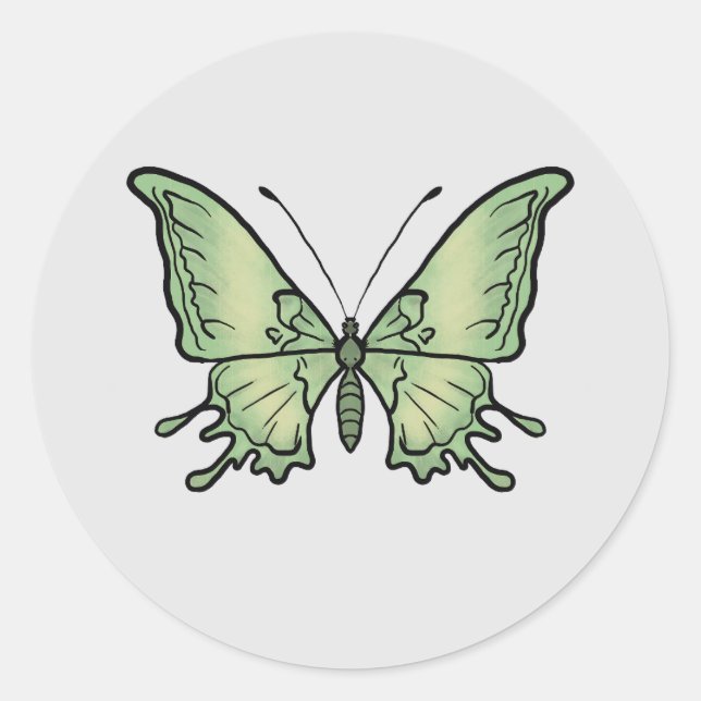 Sticker Rond borboleta (Devant)