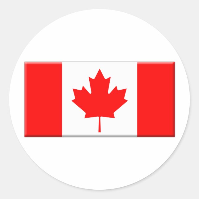 Sticker Rond Bord biseauté du Canada (Devant)