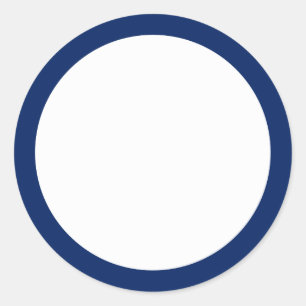 Sticker Rond Bordure couleur bleu marine