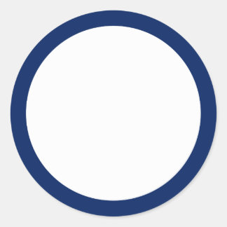Sticker Rond Bordure couleur bleu marine