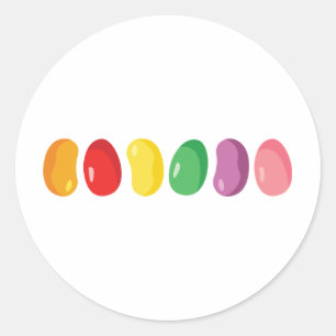 Sticker Rond Bordure de Jelly Bean