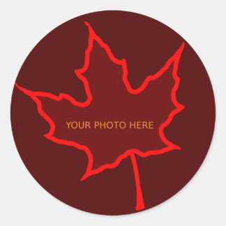Sticker Rond Bordure feuille