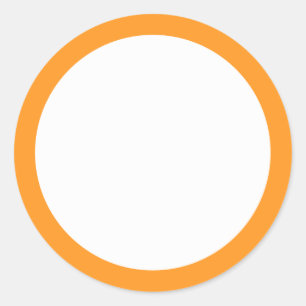 Sticker Rond Bordure orange vierge