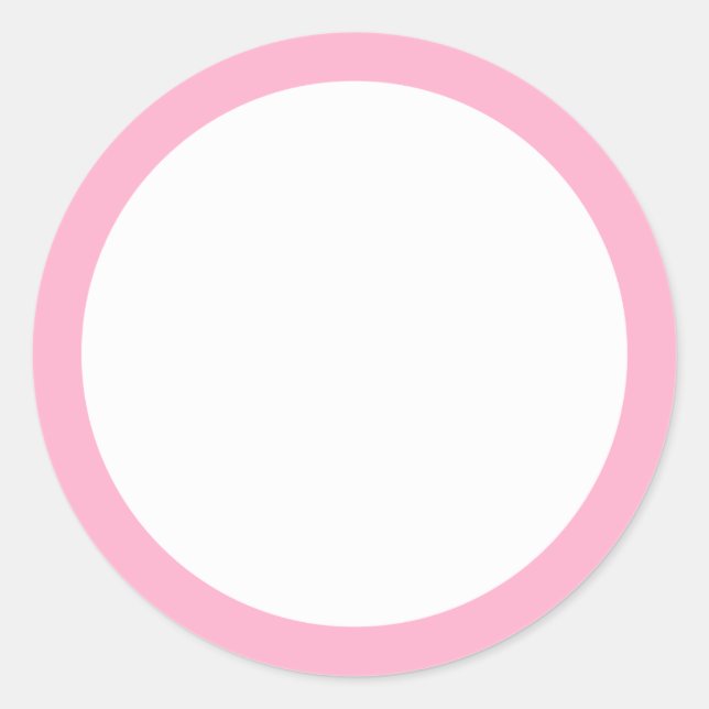 Sticker Rond Bordure rose clair (Devant)