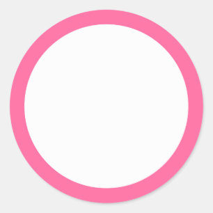 Sticker Rond Bordure rose vierge