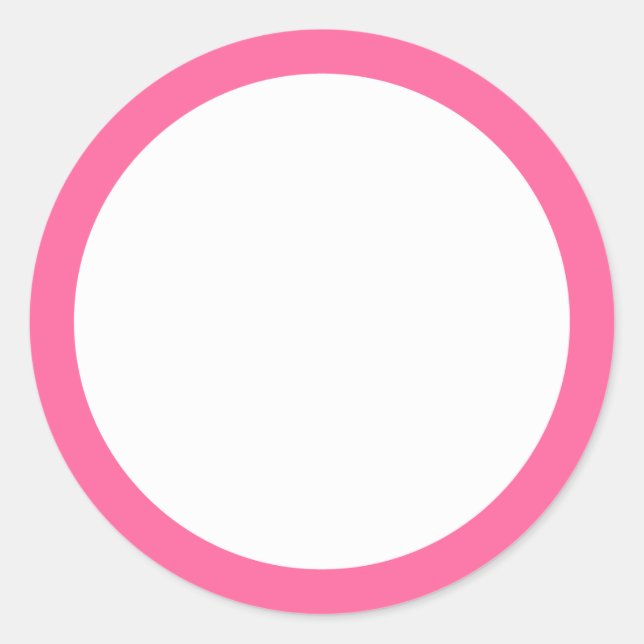 Sticker Rond Bordure rose vierge (Devant)