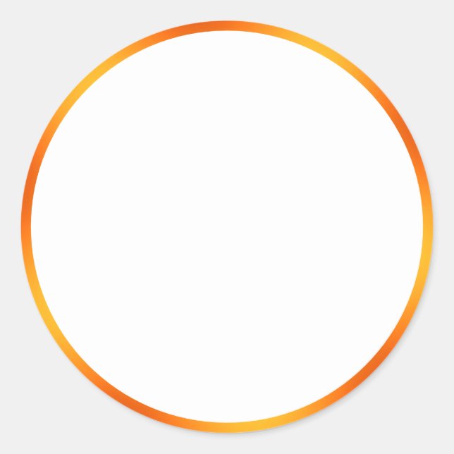 Sticker Rond Bordure simple blanche et orange (Devant)