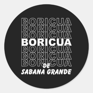 Sticker Rond Boricua De Sabana Grande Porto Rico