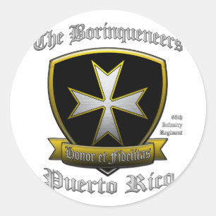 Sticker Rond Borinqueneers
