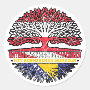 Sticker Rond Bosniaque Österreichisch Österreich Baum