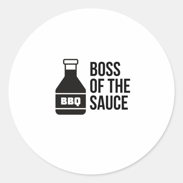 STICKER ROND BOSS DE LA SAUCE BBQ (Devant)