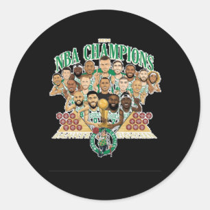 Sticker Rond Boston Celtics Banner 18 (équipe exclusive) Relaxé