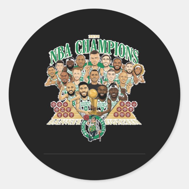 Sticker Rond Boston Celtics Banner 18 (équipe exclusive) Relaxé (Devant)