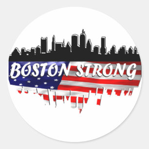 Sticker Rond Boston fort