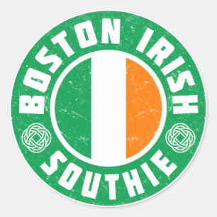 Sticker Rond Boston Irish Southie