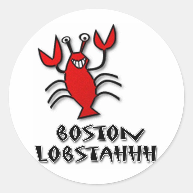 Sticker Rond Boston Lobstahhh (Devant)